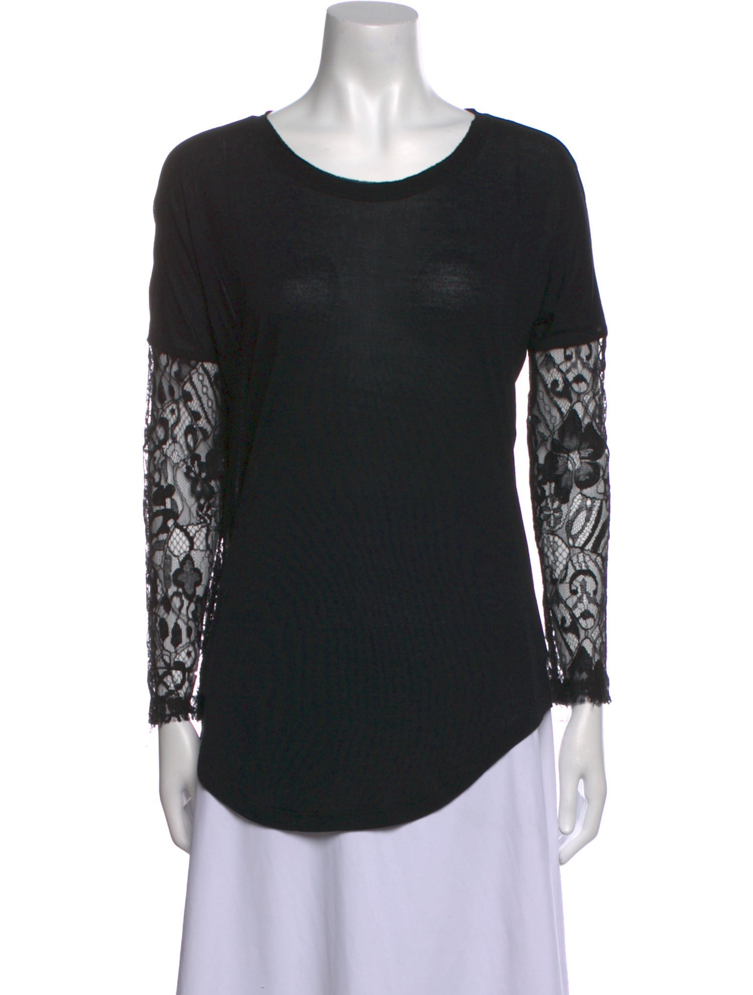 Raquel Allegra Scoop Neck Long Sleeve T-Shirt
