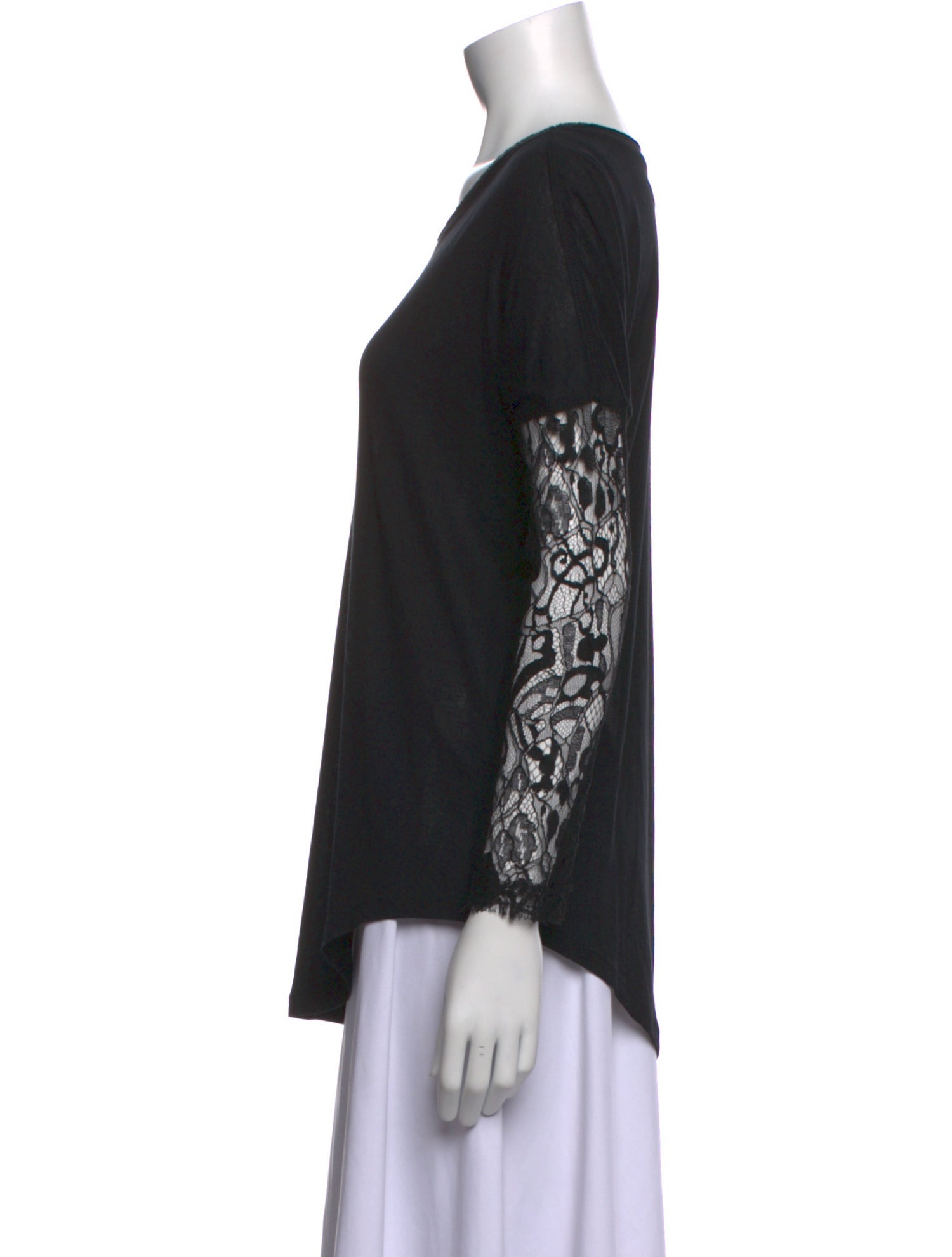 Raquel Allegra Scoop Neck Long Sleeve T-Shirt