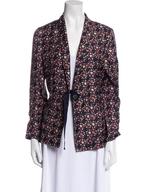 Raquel Allegra Silk Printed Blazer