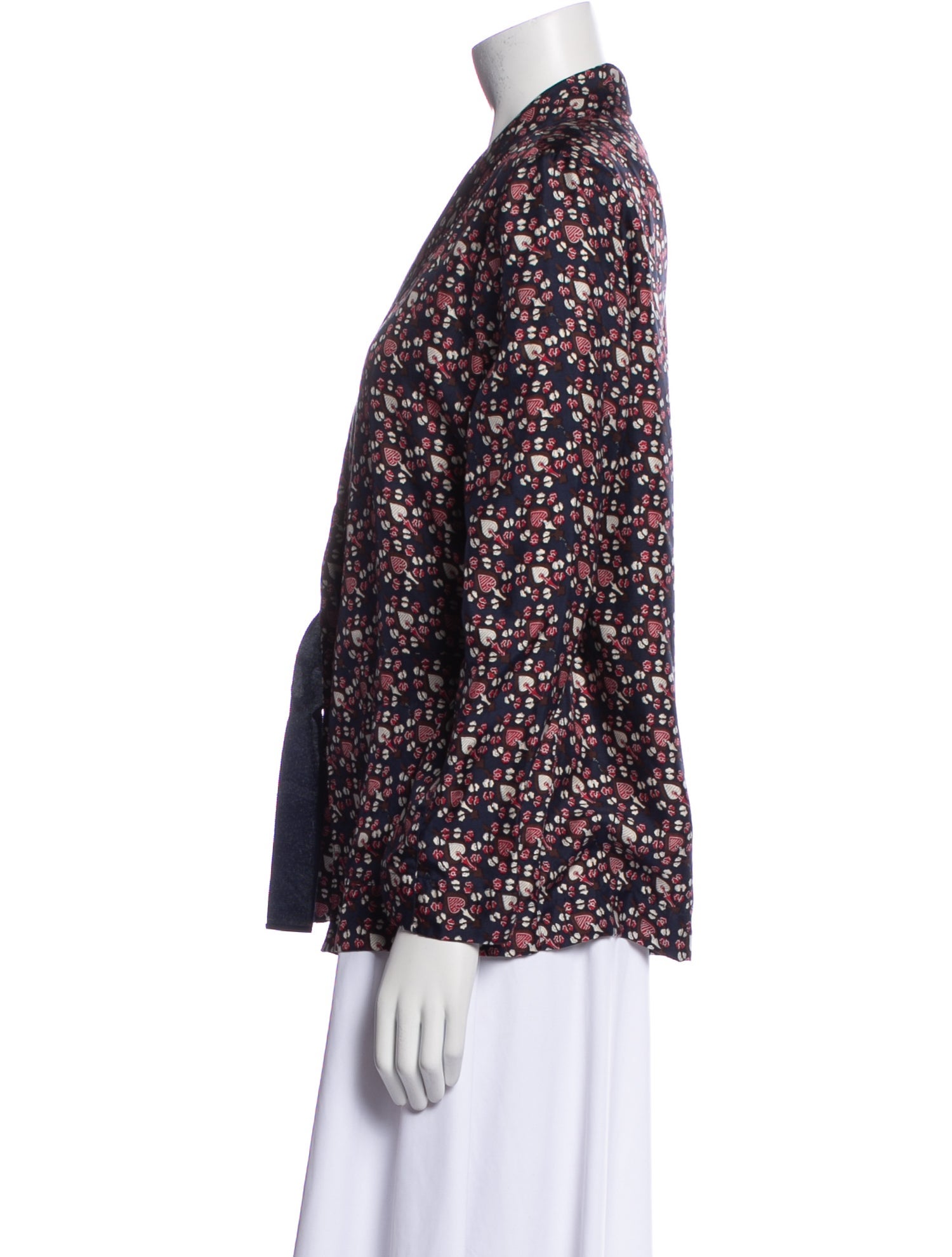 Raquel Allegra Silk Printed Blazer