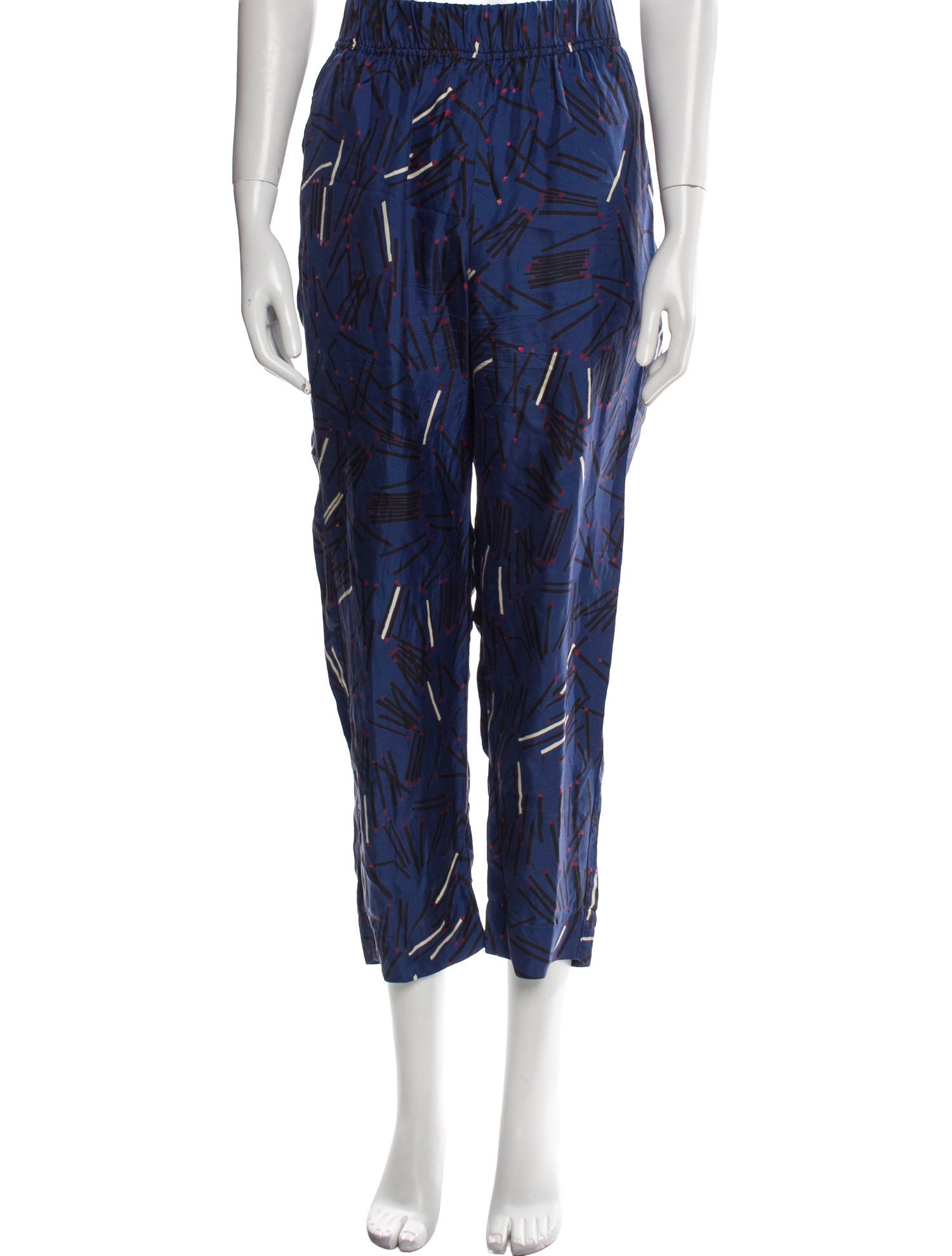Raquel Allegra Silk Straight Leg Pants