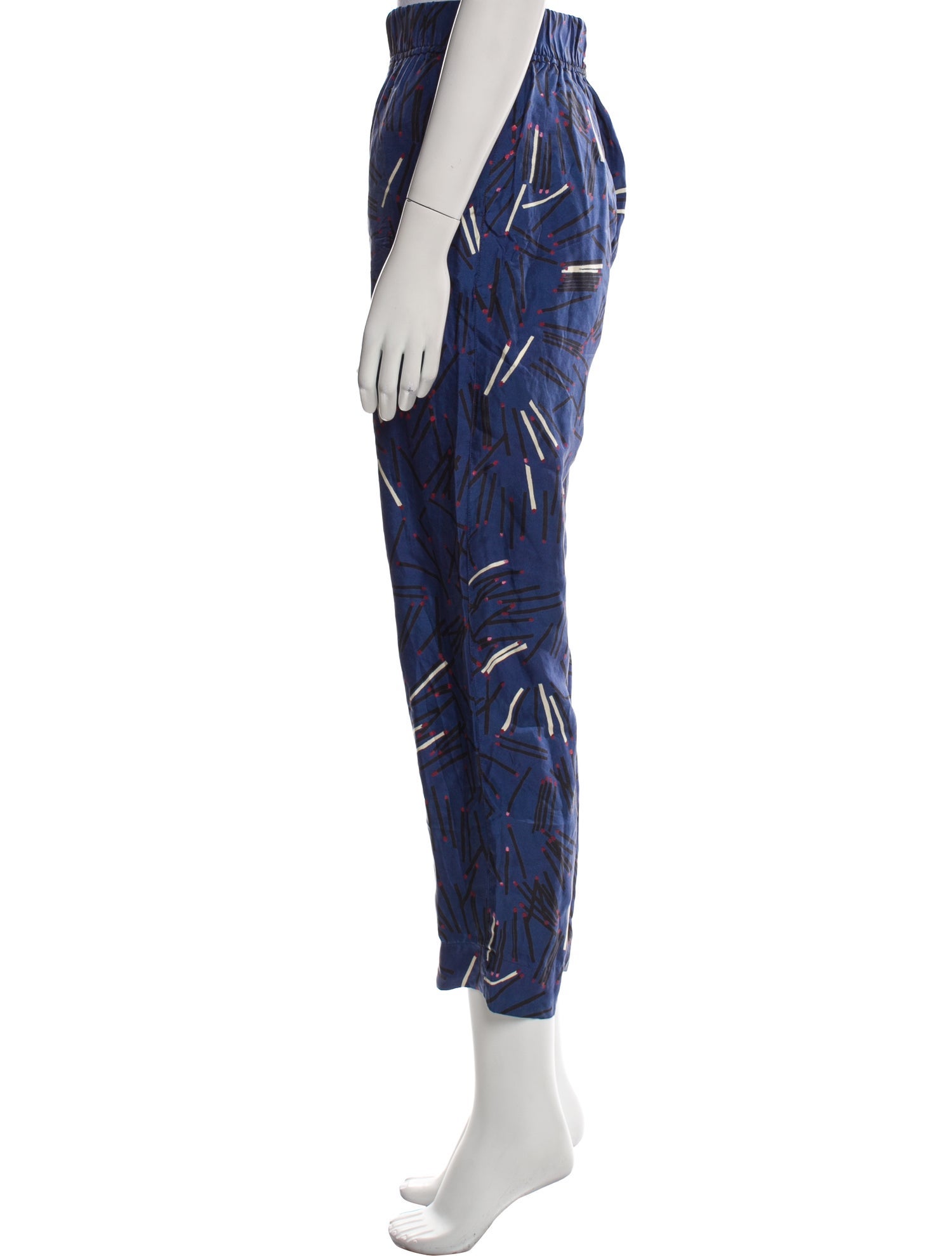 Raquel Allegra Silk Straight Leg Pants