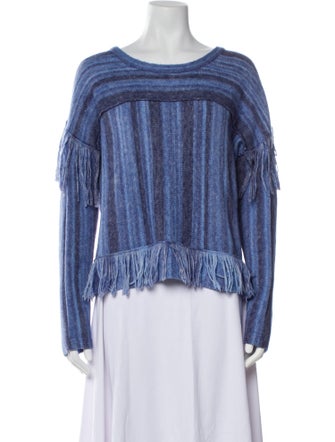 Raquel Allegra Striped Scoop Neck Sweater