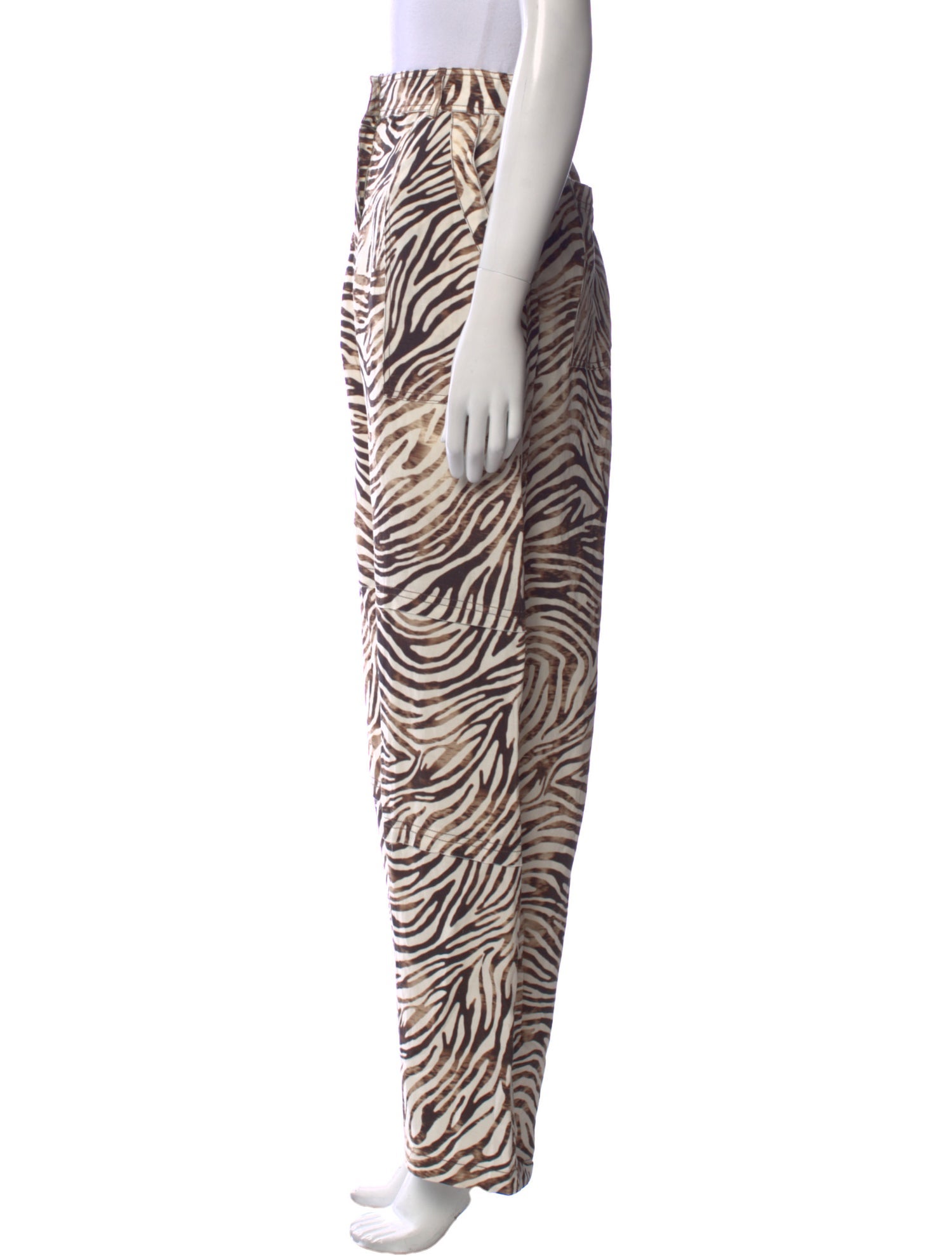 Raquel Allegra Animal Print Wide Leg Pants