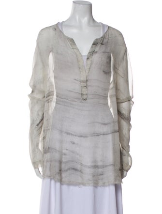 Raquel Allegra Silk V-Neck Tunic