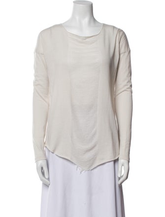 Raquel Allegra Scoop Neck Long Sleeve Top