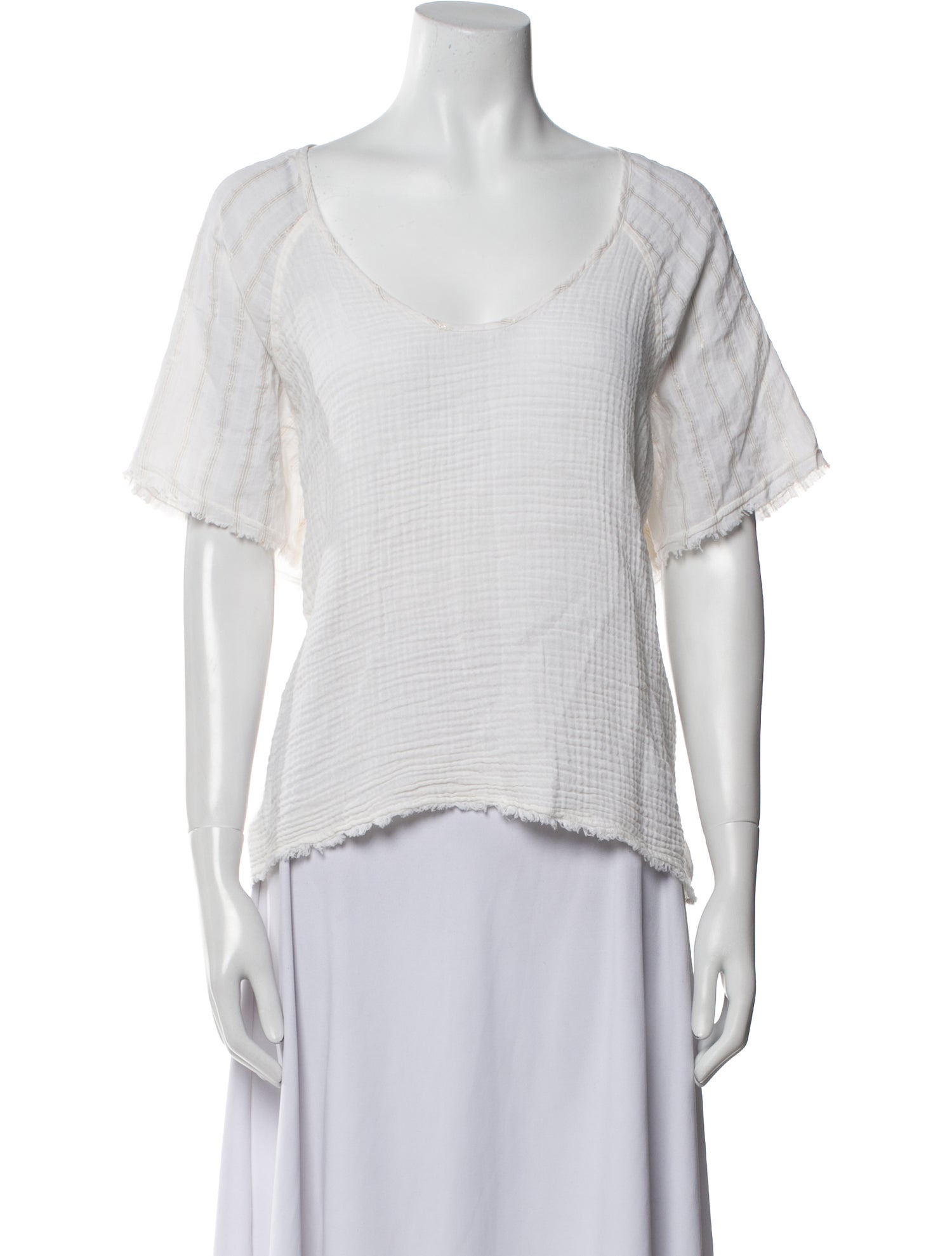 Raquel Allegra Scoop Neck Short Sleeve T-Shirt