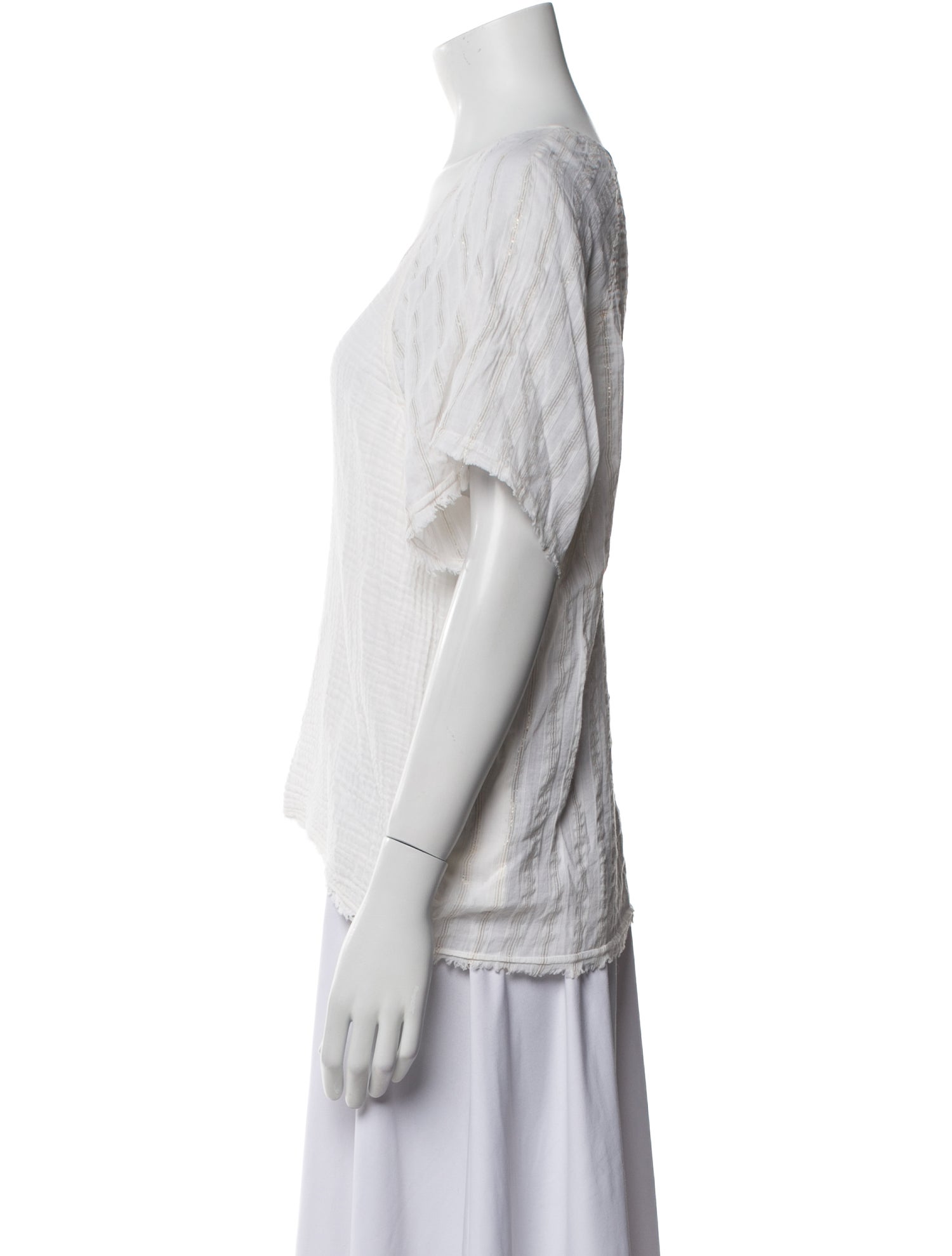 Raquel Allegra Scoop Neck Short Sleeve T-Shirt