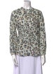 Raquel Allegra Printed Mock Neck Blouse