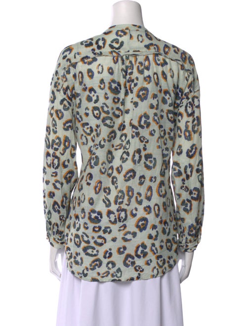 Raquel Allegra Printed Crew Neck Blouse