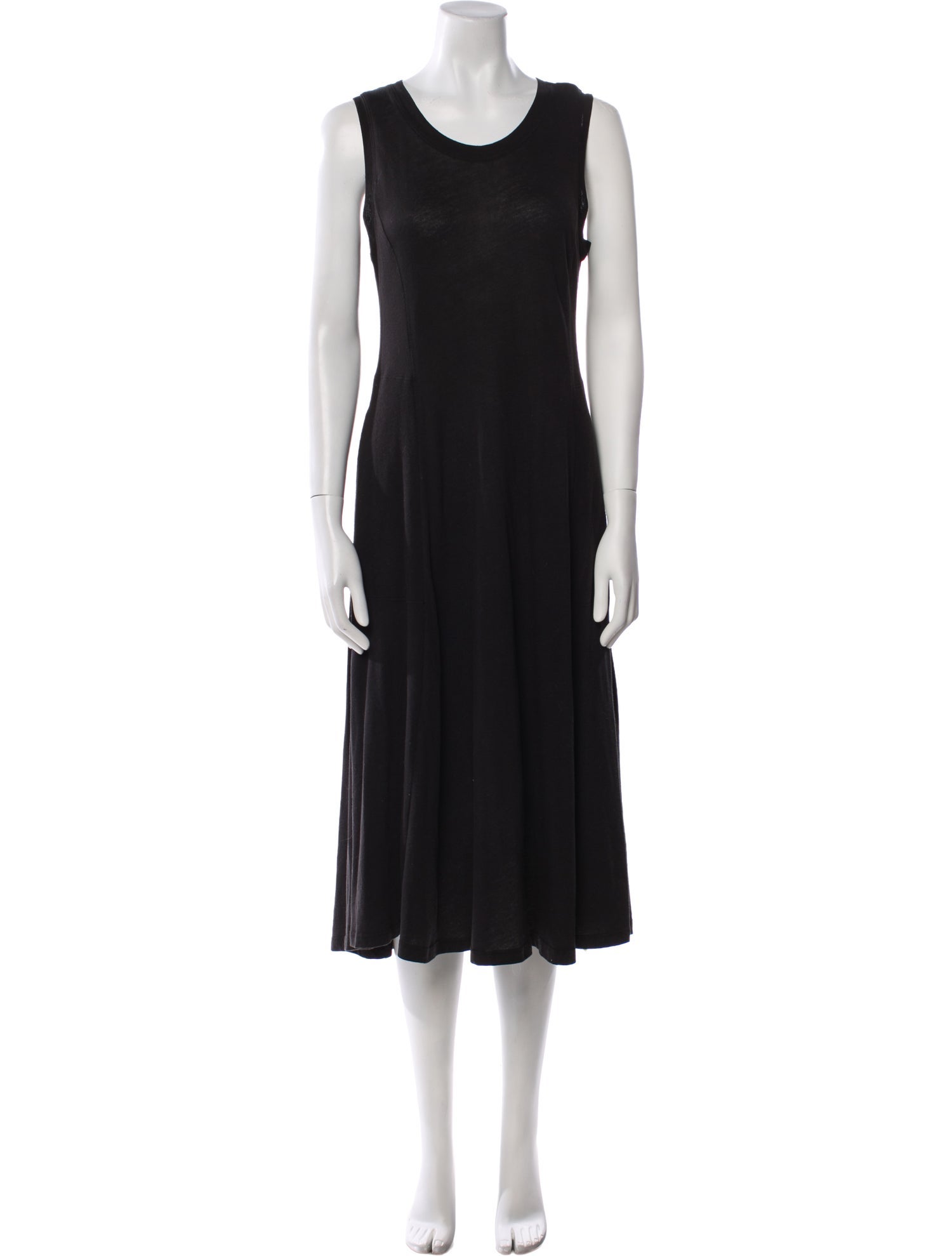 Raquel Allegra Scoop Neck Midi Length Dress