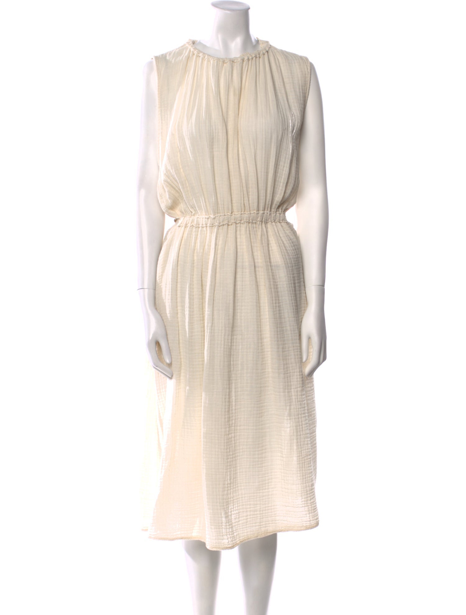 Raquel Allegra Crew Neck Midi Length Dress