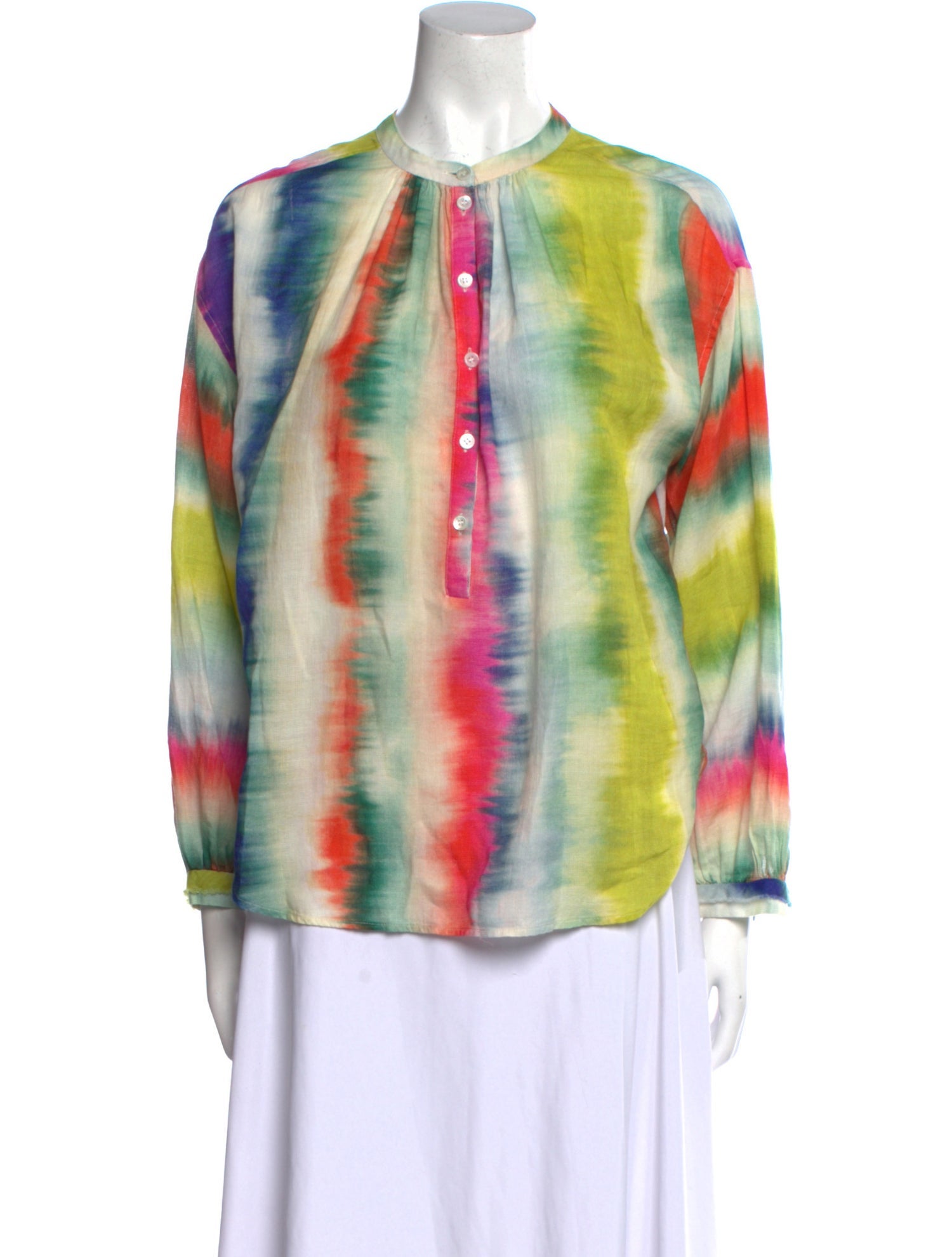 Raquel Allegra Tie-Dye Print Crew Neck Tunic