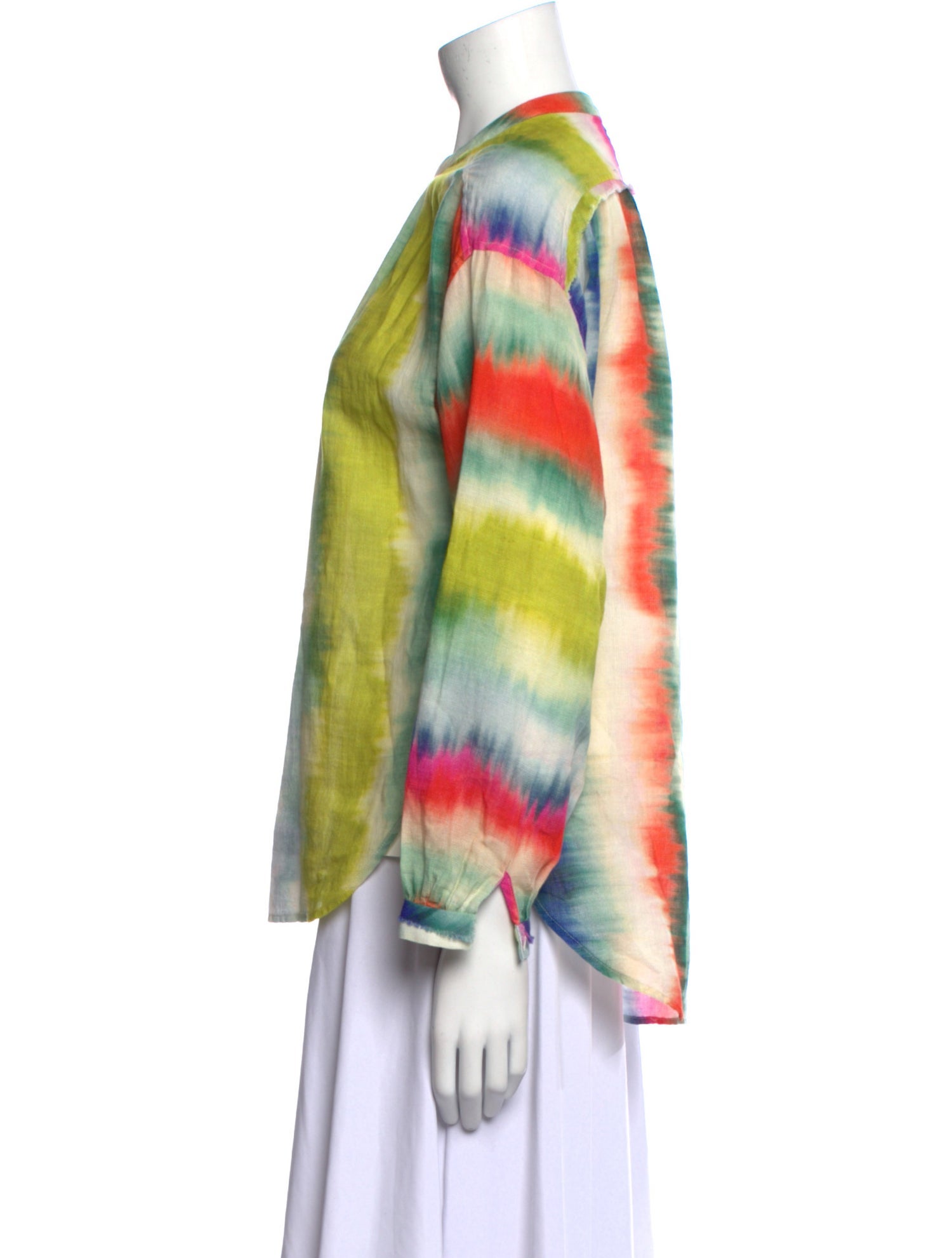 Raquel Allegra Tie-Dye Print Crew Neck Tunic