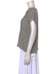 Raquel Allegra Striped Scoop Neck Top