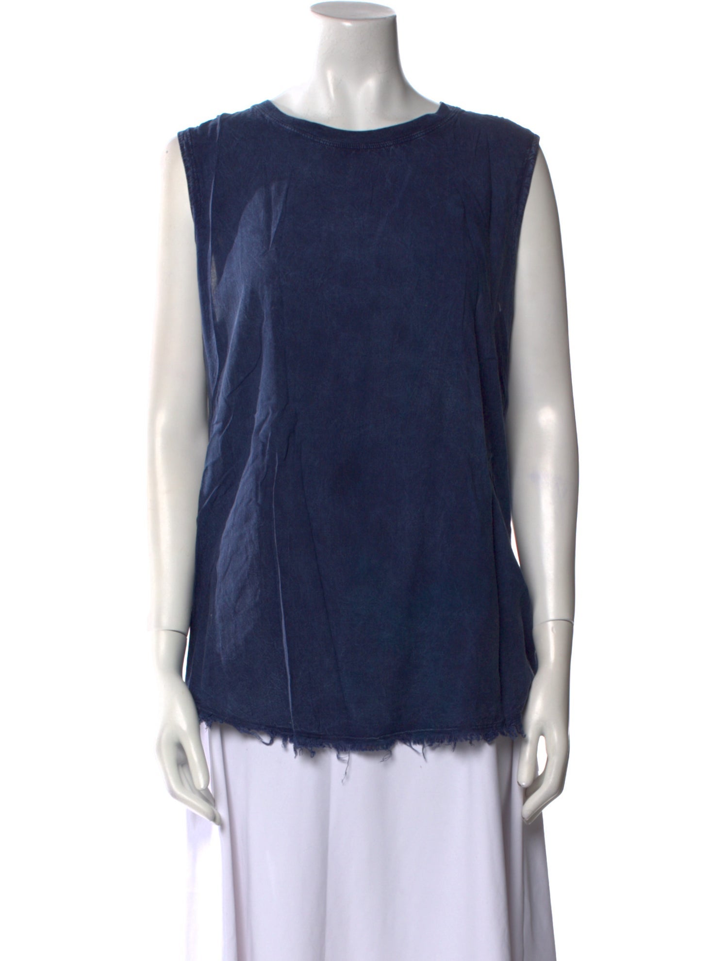 Raquel Allegra Bateau Neckline Sleeveless Top