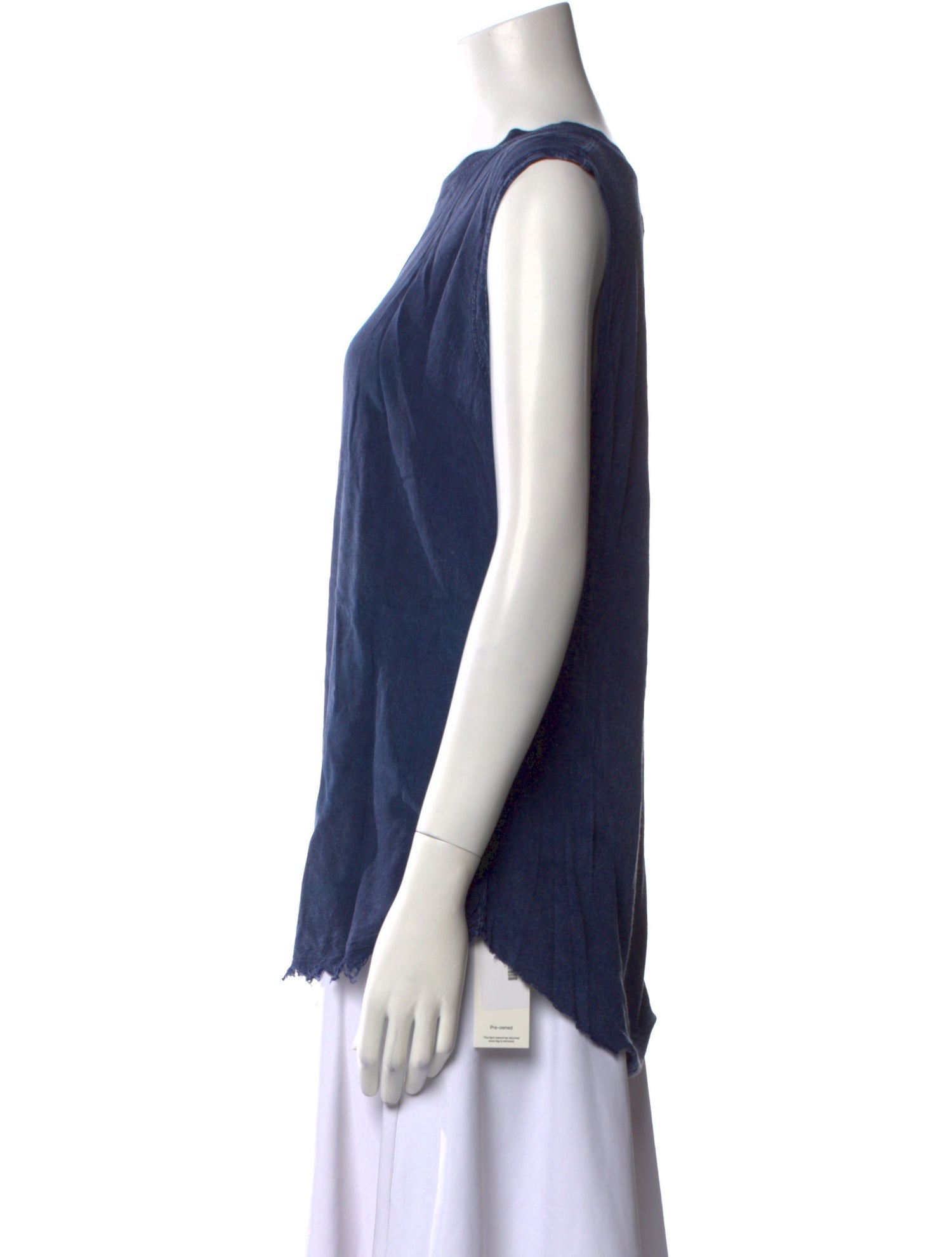 Raquel Allegra Bateau Neckline Sleeveless Top