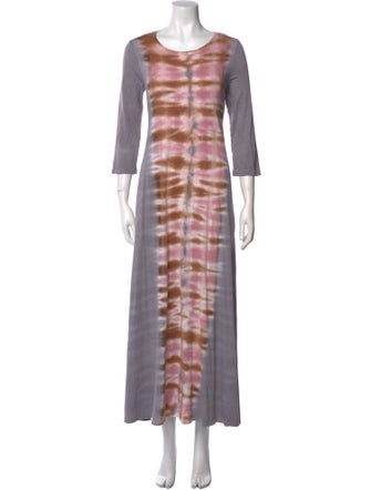Raquel Allegra Tie-Dye Print Long Dress