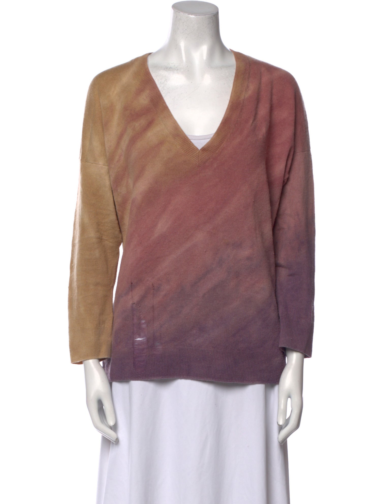 Raquel Allegra Cashmere Tie-Dye Print Sweater