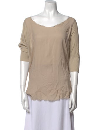 Raquel Allegra Silk Scoop Neck Top