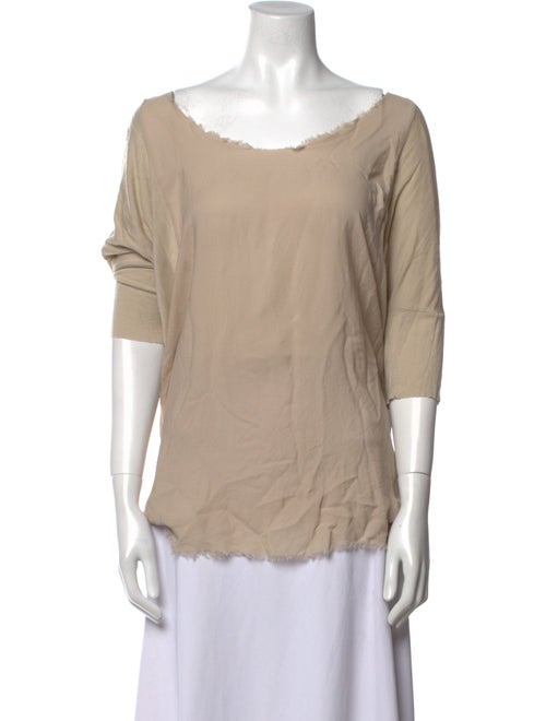 Raquel Allegra Silk Scoop Neck Top