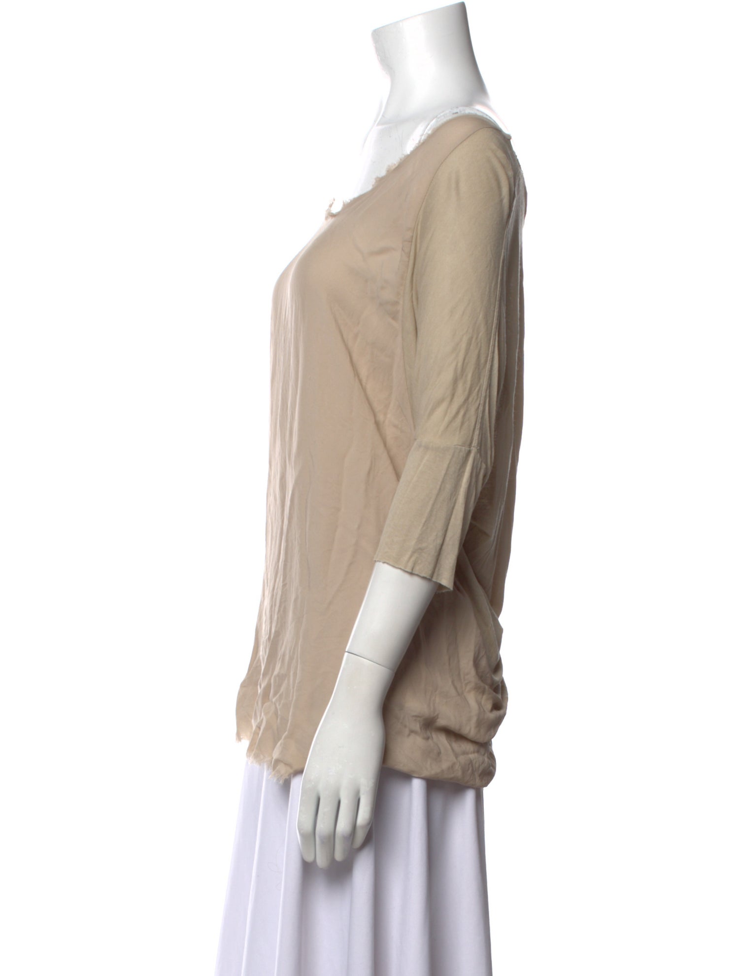 Raquel Allegra Silk Scoop Neck Top