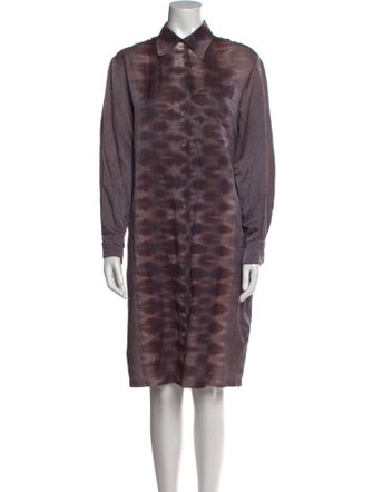 Raquel Allegra Tie-Dye Print Midi Length Dress