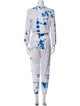 Raquel Allegra Tie-Dye Print V-Neck Jumpsuit