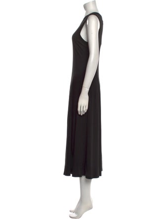 Raquel Allegra Scoop Neck Midi Length Dress