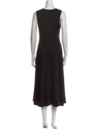 Raquel Allegra Scoop Neck Midi Length Dress