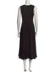 Raquel Allegra Scoop Neck Midi Length Dress