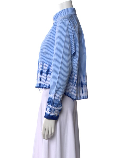 Raquel Allegra Striped Long Sleeve Button-Up Top