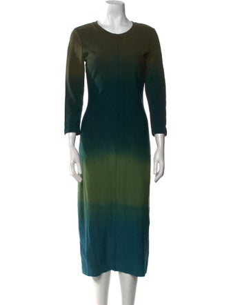 Raquel Allegra Tie-Dye Print Midi Length Dress