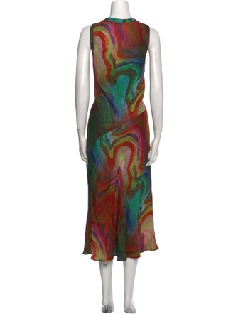 Raquel Allegra Printed Long Dress