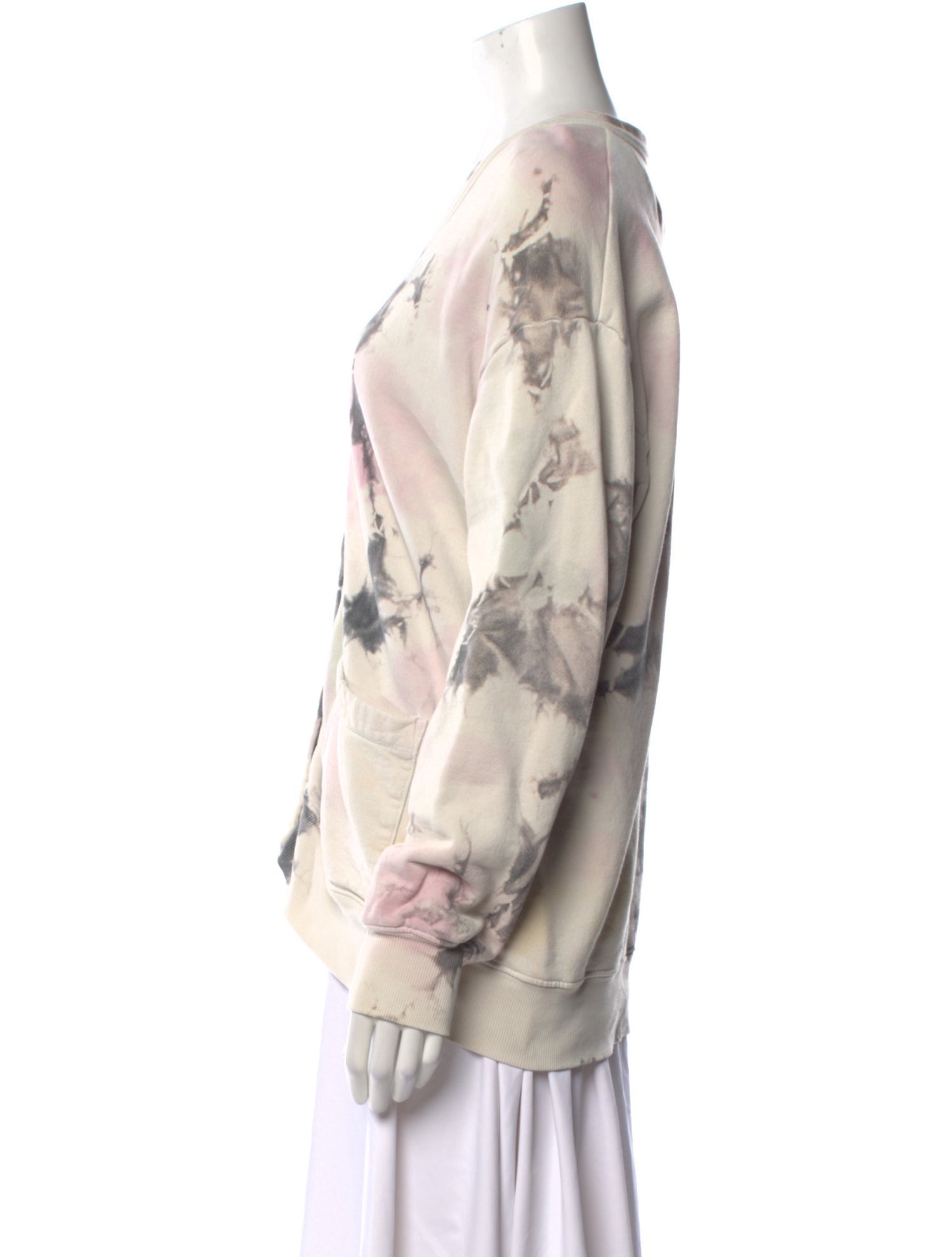 Raquel Allegra Printed V-Neck Sweater