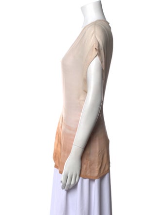 Raquel Allegra Tie-Dye Print V-Neck T-Shirt