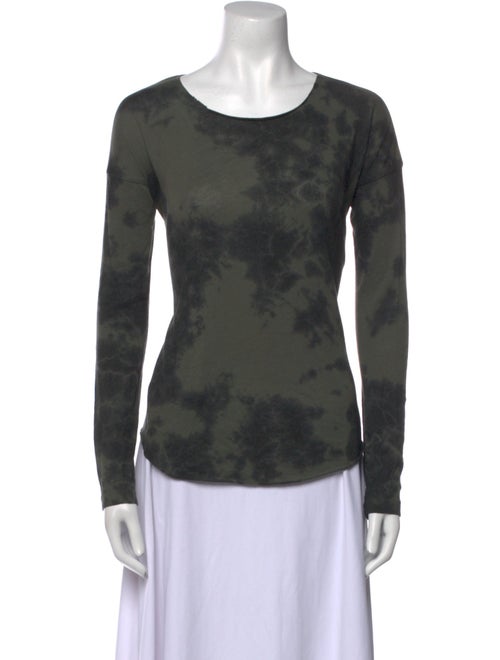 Raquel Allegra Tie-Dye Print Scoop Neck T-Shirt