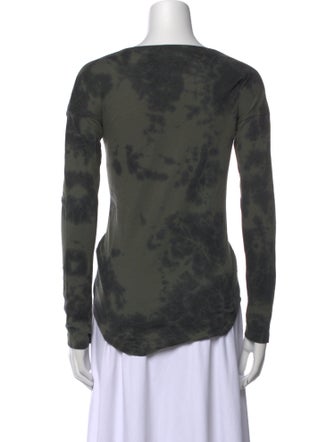 Raquel Allegra Tie-Dye Print Scoop Neck T-Shirt