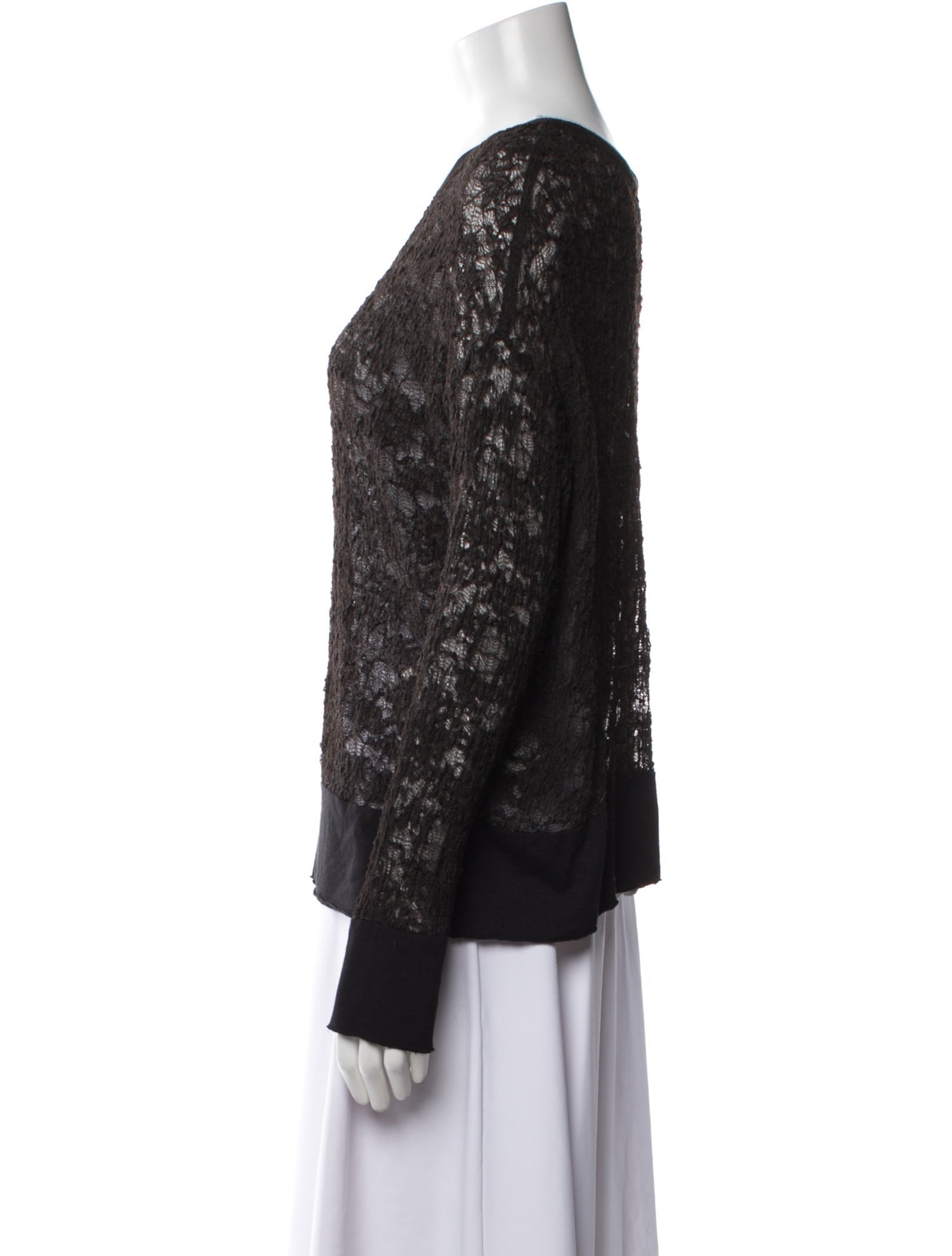 Raquel Allegra Scoop Neck Long Sleeve Top