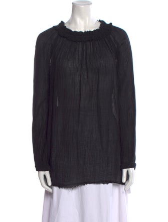 Raquel Allegra Scoop Neck Long Sleeve Tunic
