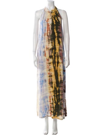 Raquel Allegra Tie-Dye Print Long Dress