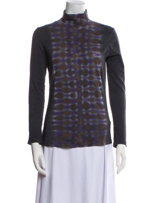 Raquel Allegra Printed Mock Neck Top