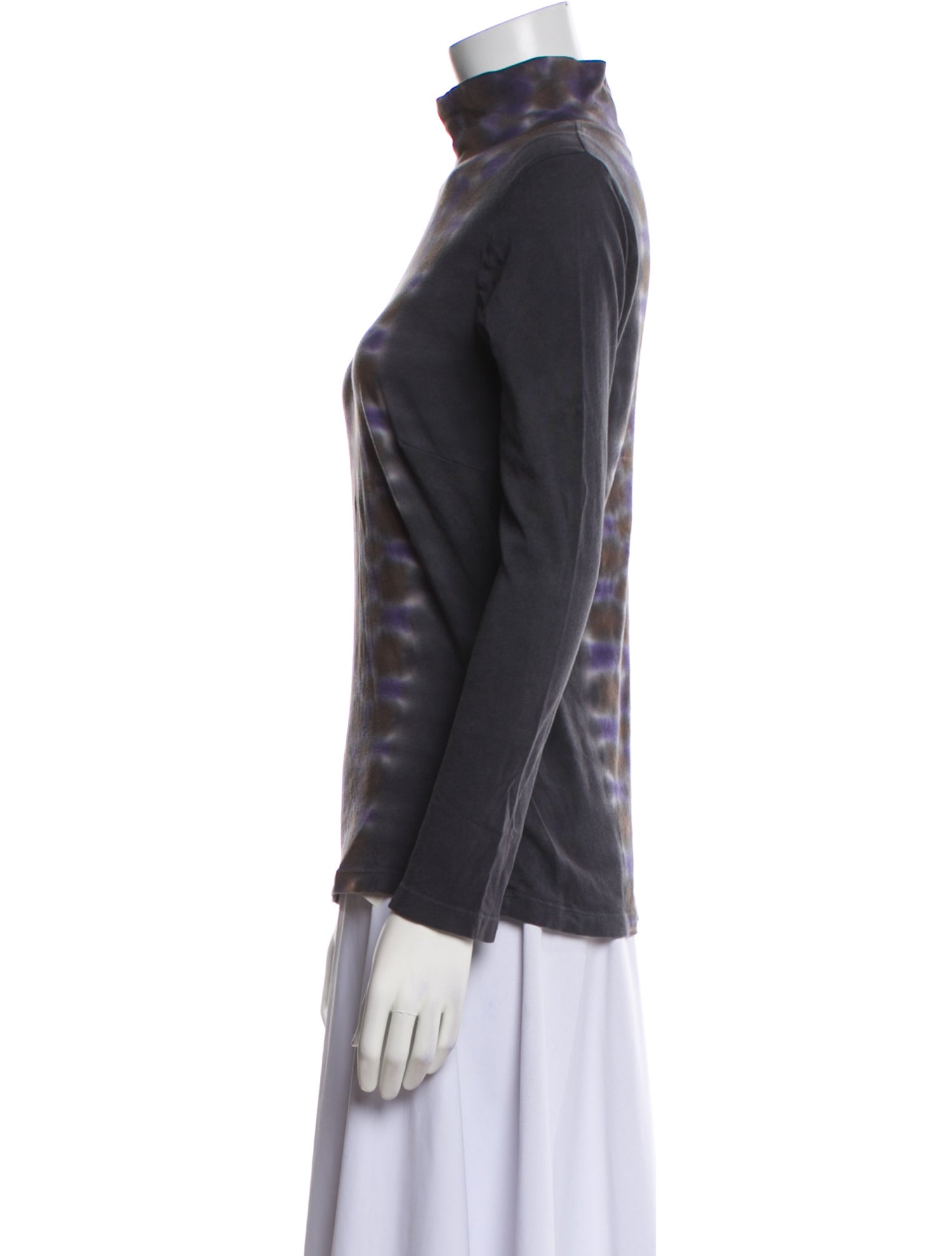 Raquel Allegra Printed Mock Neck Top