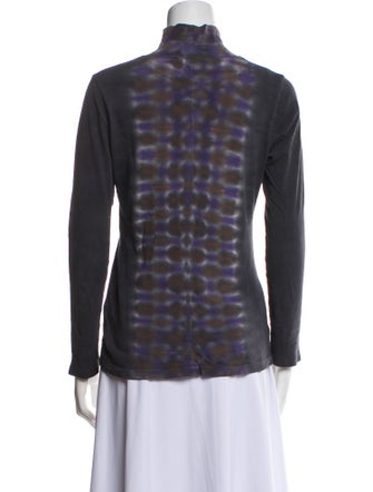 Raquel Allegra Printed Mock Neck Top