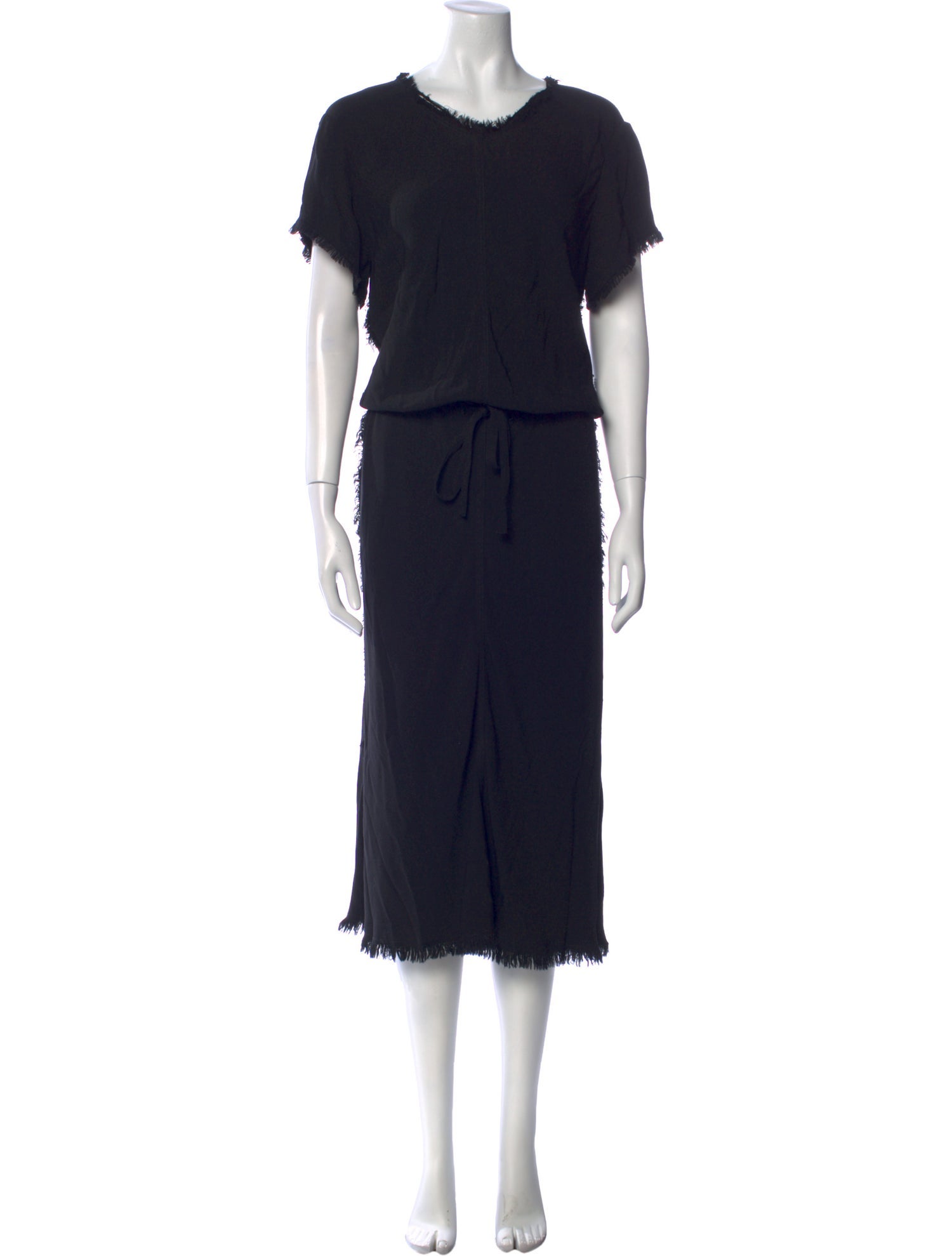 Raquel Allegra Crew Neck Long Dress