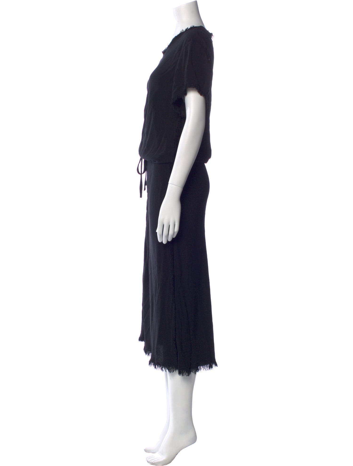 Raquel Allegra Crew Neck Long Dress