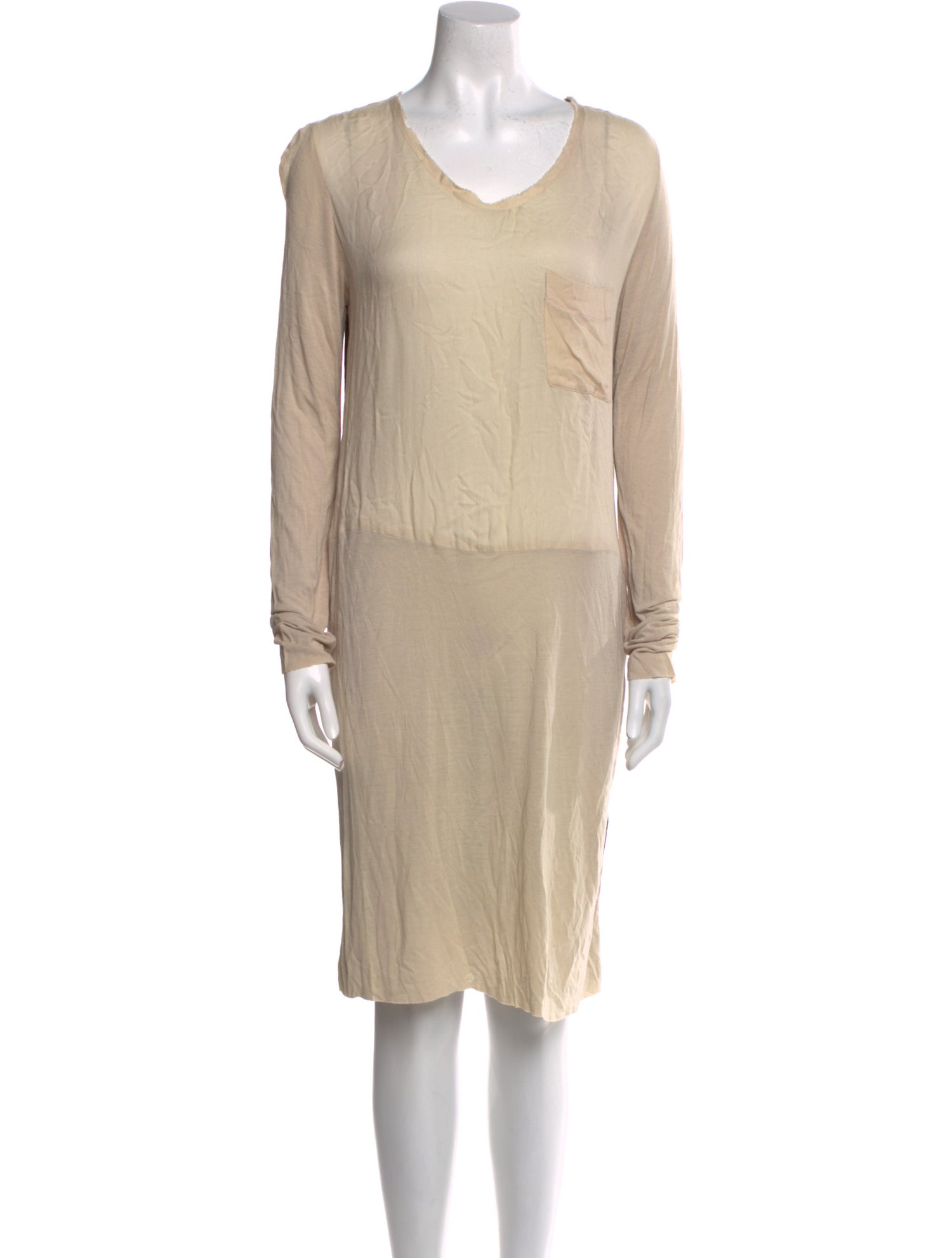 Raquel Allegra Scoop Neck Knee-Length Dress