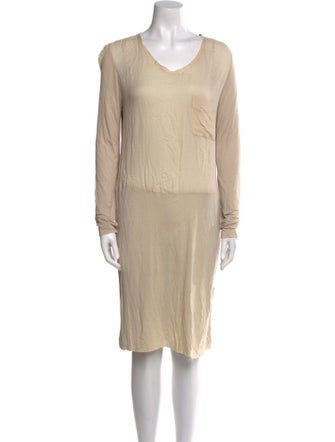 Raquel Allegra Scoop Neck Knee-Length Dress