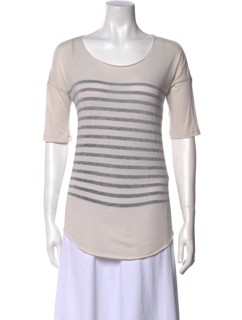 Raquel Allegra Striped Scoop Neck T-Shirt