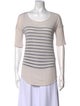 Raquel Allegra Striped Scoop Neck T-Shirt